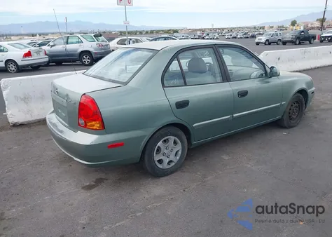 2004 Hyundai Accent Gl из США, поврежденный, VIN KMHCG45CX4U551209